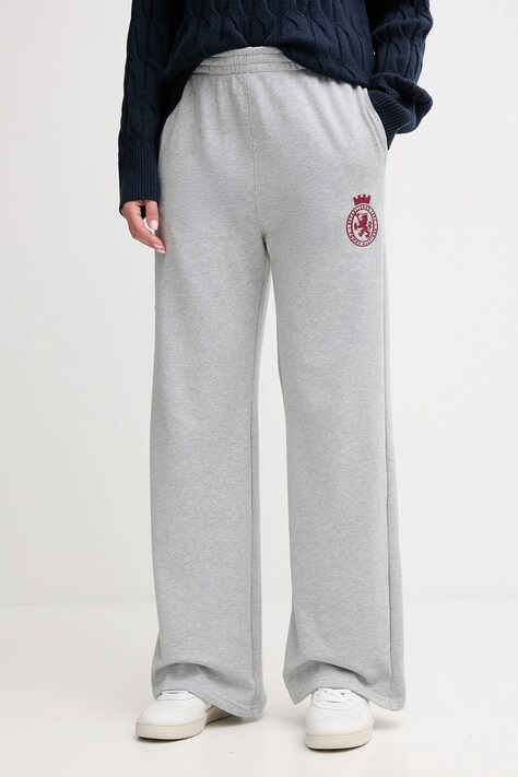 Спортивные штаны Tommy Hilfiger цвет серый с аппликацией UW0UW06081