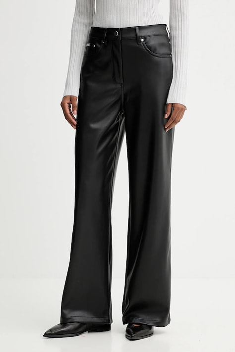 Παντελόνι Calvin Klein Jeans χρώμα: μαύρο, LV044D619G