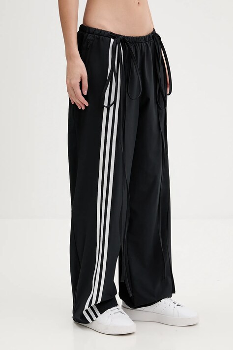 adidas Originals spodnie dresowe Ribbon damskie kolor czarny z aplikacją JV9727