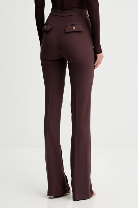 Hlače Elisabetta Franchi bordo barva, PA14157E2