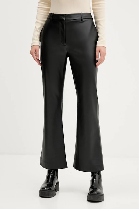 HUGO spodnie damskie kolor czarny proste high waist 50546824
