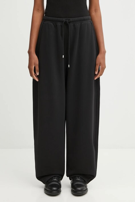 Sportmax joggers LORD black color smooth 2522786025600