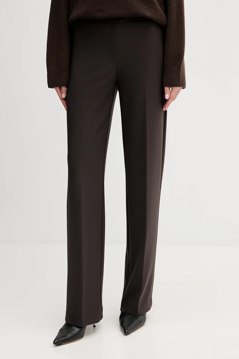 Joseph Ribkoff spodnie damskie kolor brązowy proste high waist 153088F25