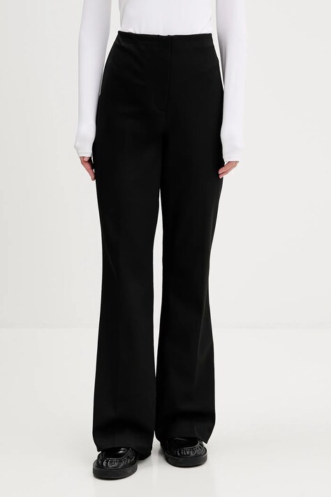 Abercrombie & Fitch spodnie damskie kolor czarny dzwony high waist KI156-5443-900