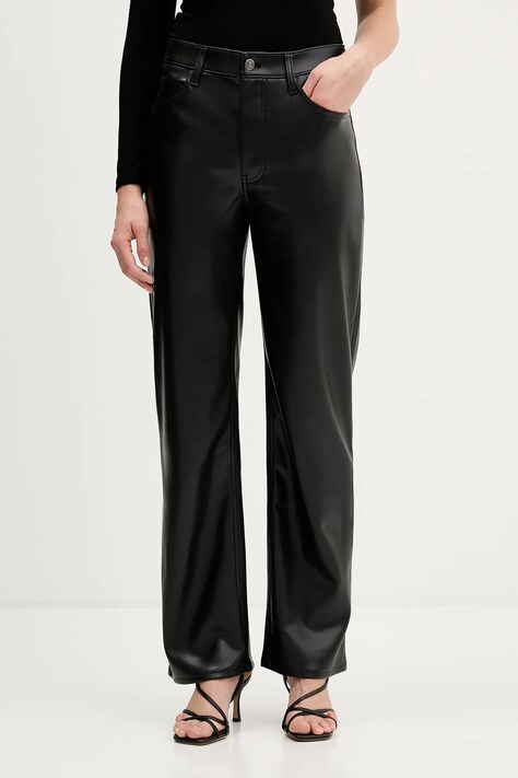 Abercrombie & Fitch spodnie damskie kolor czarny szerokie high waist KI156-5561-900