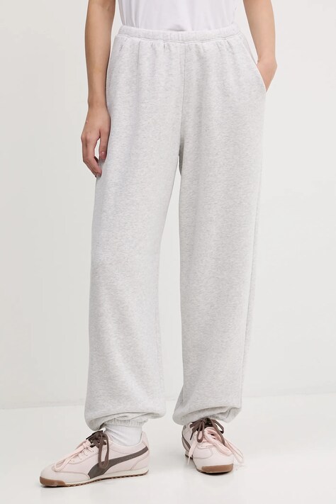 Abercrombie & Fitch spodnie dresowe damskie kolor szary melanżowe KI147-5140-130