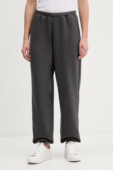 Abercrombie & Fitch spodnie dresowe damskie kolor szary gładkie KI147-5141-955