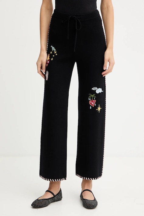 Never Fully Dressed spodnie dresowe damskie kolor czarny NFDKN727