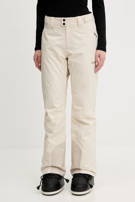 Oakley spodnie narciarskie JASMINE kolor beżowy FOA500128