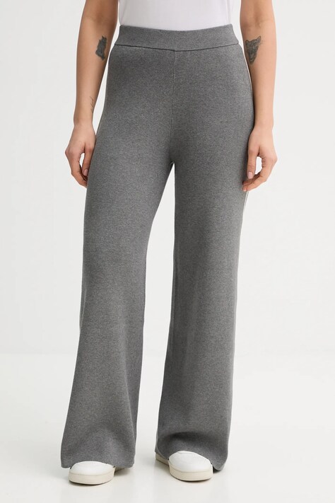 United Colors of Benetton spodnie dresowe damskie kolor szary z aplikacją 17Q3DF013