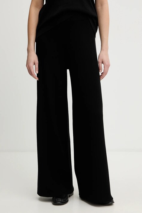 United Colors of Benetton spodnie dresowe damskie kolor czarny z aplikacją 17Q3DF013