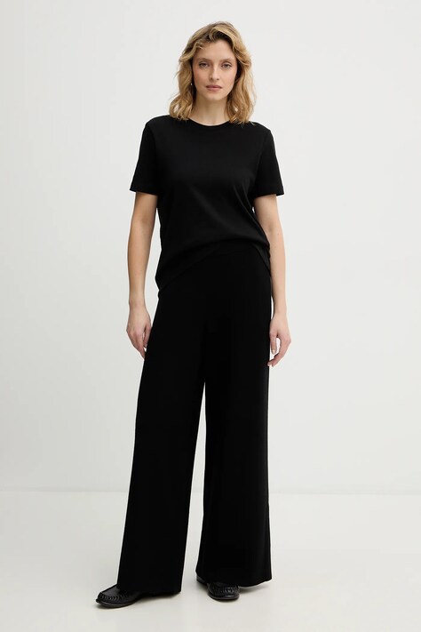 United Colors of Benetton spodnie dresowe damskie kolor czarny z aplikacją 17Q3DF013