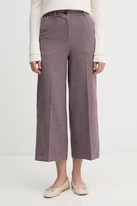 Kalhoty United Colors of Benetton dámské, střih culottes, high waist, 44BWDF0AA