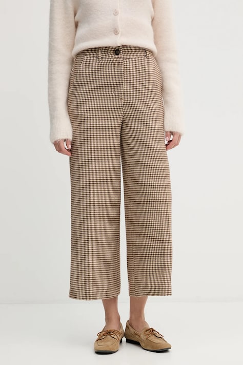 Παντελόνι United Colors of Benetton χρώμα: μπεζ, 44BWDF0AA