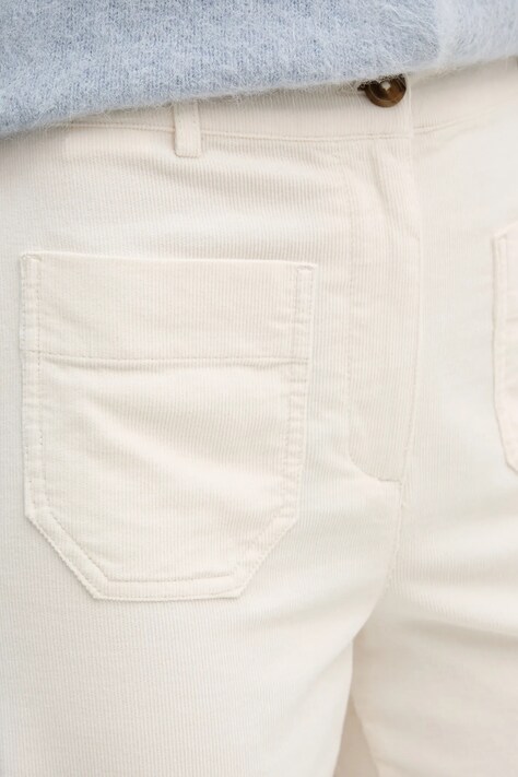 United Colors of Benetton spodnie bawełniane damskie kolor beżowy proste high waist 494BDE02I