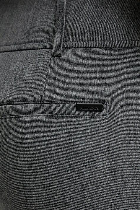 AllSaints spodnie ASTRA damskie kolor szary proste high waist W042QD