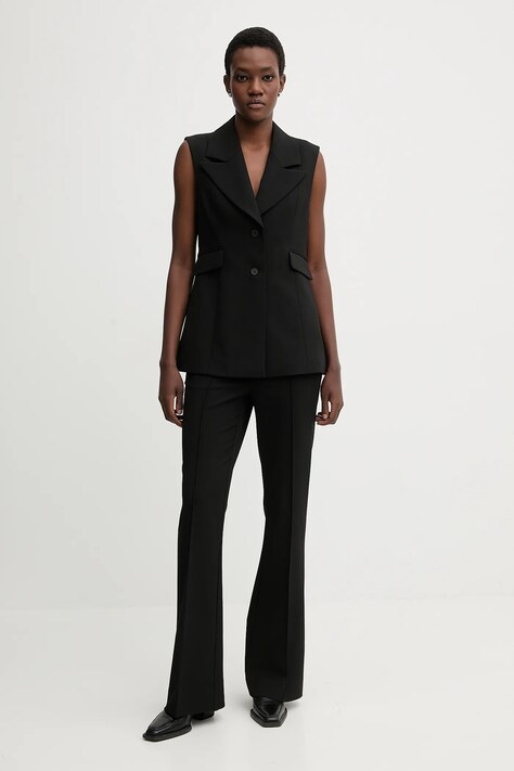 AllSaints spodnie ASTRA damskie kolor czarny proste high waist W042QD