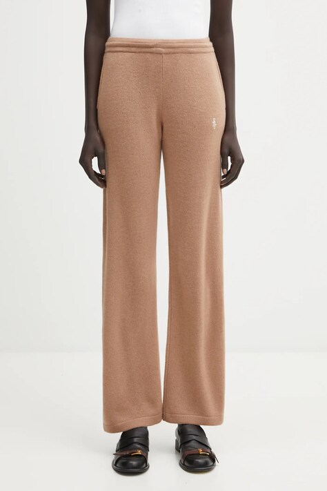 Sporty & Rich wool trousers SRC Cashmere brown color PA02764302BE02