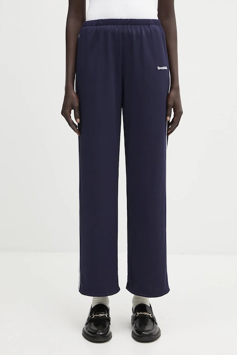 Sporty & Rich spodnie dresowe Serif Logo Retro Track damskie kolor granatowy z aplikacją PA05464300BL107