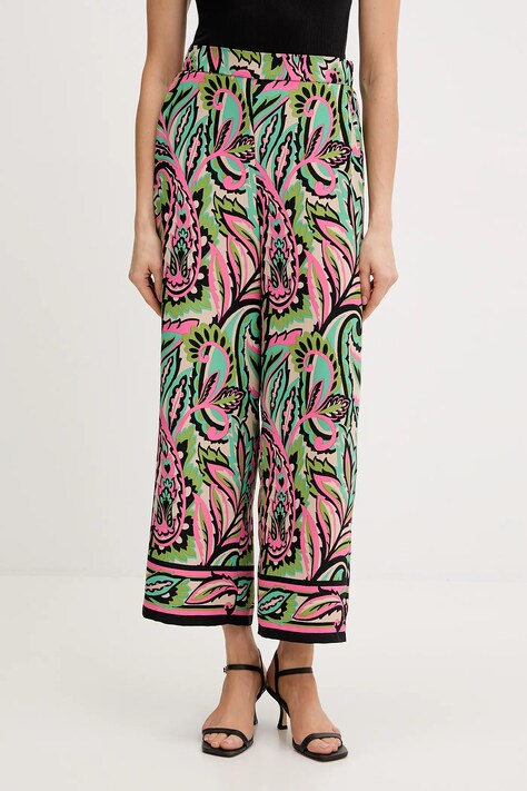 Joseph Ribkoff spodnie damskie kolor zielony proste high waist 252142