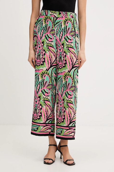 Joseph Ribkoff spodnie damskie kolor zielony proste high waist 252142