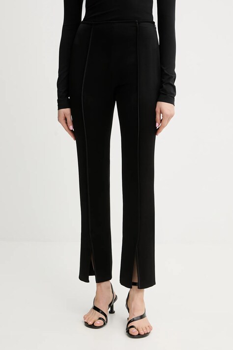 Nanushka spodnie RATANA damskie kolor czarny dopasowane high waist NW25FWPA29199