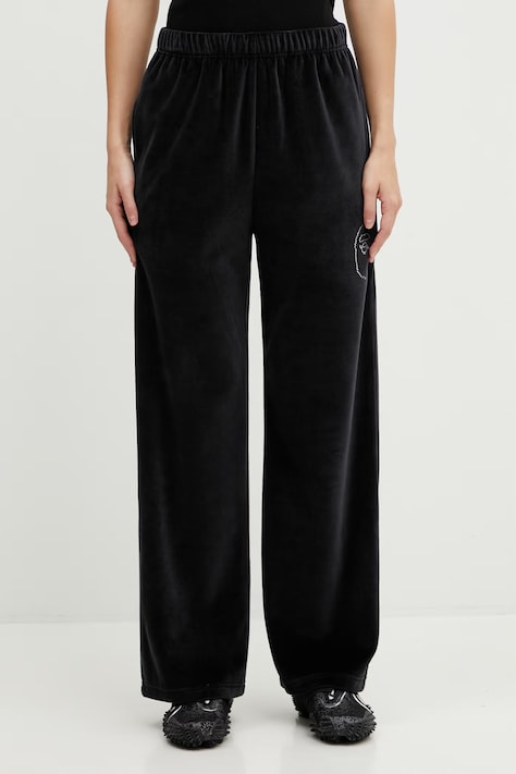 A Bathing Ape spodnie dresowe Crystal Stone Ape Head damskie kolor czarny gładkie 001PTL802003L