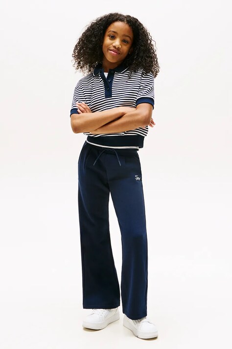 Tommy Hilfiger gyerek melegítőnadrág sötétkék, sima, KG0KG08669