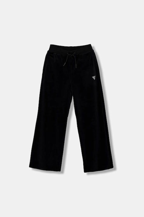 Detské tepláky Guess čierna farba, jednofarebná, J4RQ16 K0232
