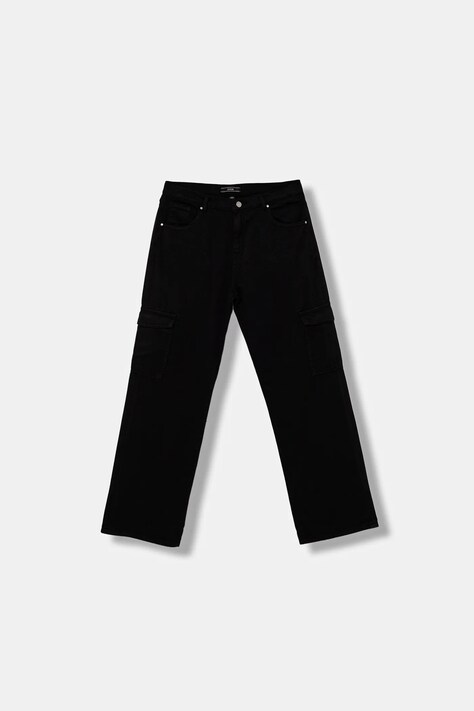 Guess spodnie bawełniane dziecięce kolor czarny gładkie J5YB01 WH630