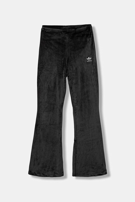Detské velúrové tepláky adidas Originals čierna farba, jednofarebné, JX2840