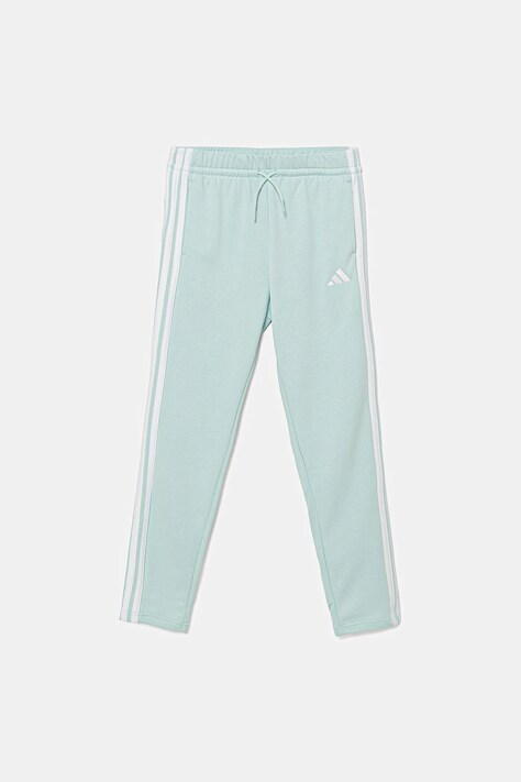 adidas spodnie dresowe dziecięce kolor turkusowy z aplikacją KB7304
