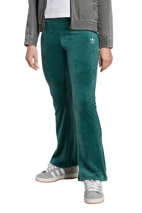 Otroški spodnji del trenirke adidas Originals zelena barva, JX2841