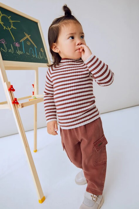 Mayoral pantaloni bebe culoarea rosu, uni, 2591