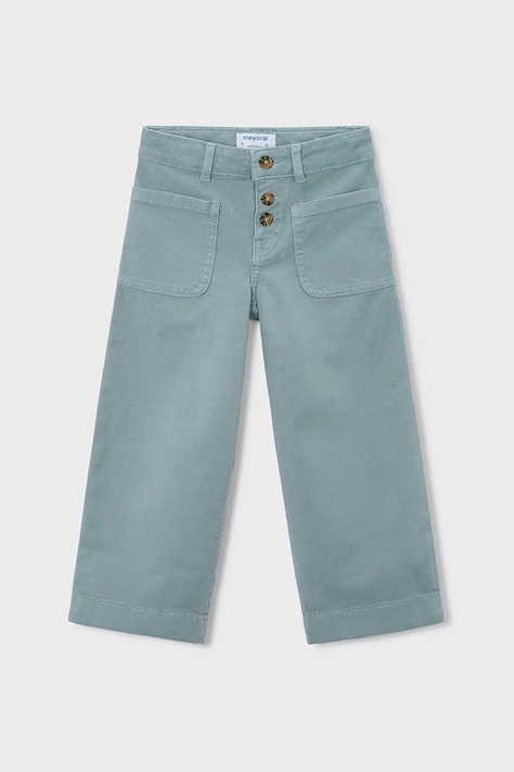 Mayoral pantaloni culoarea turcoaz, uni, 4576