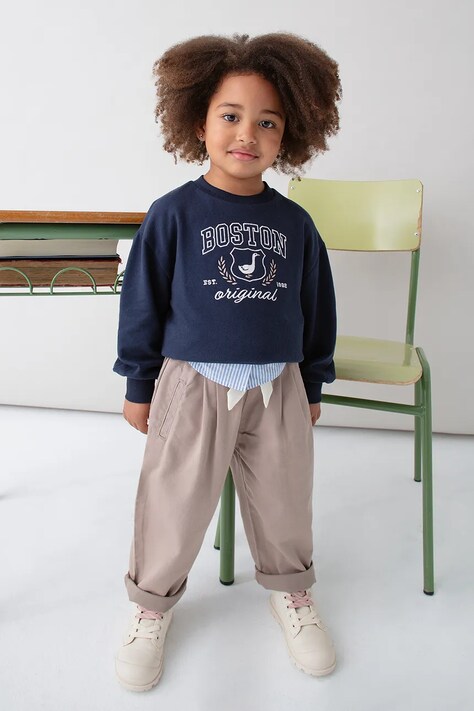 Mayoral pantaloni copii culoarea maro, neted, 4577