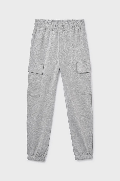 Mayoral pantaloni de trening jogger cargo culoarea gri, 7578