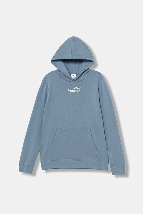 Puma bluza dziecięca ESS NATURE 2.0 Hoodie TR G kolor niebieski z kapturem z nadrukiem 688762