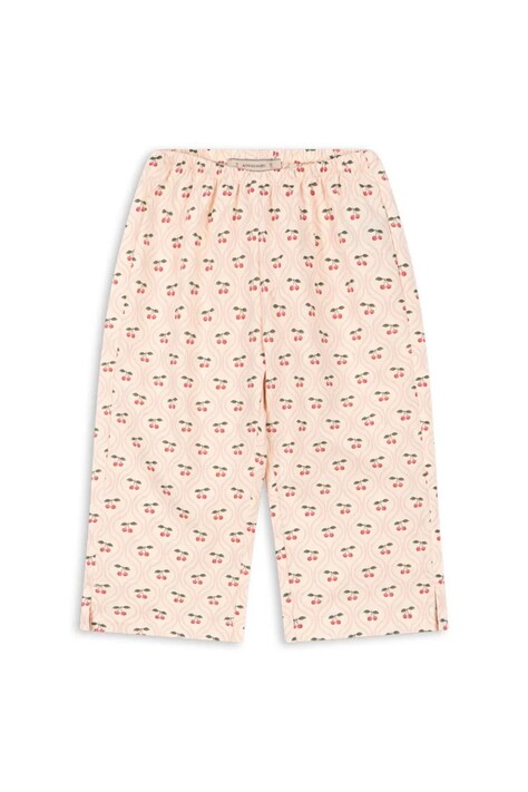 Konges Sløjd spodnie bawełniane dziecięce CIANNA PANTS GOTS kolor beżowy wzorzyste KS103756