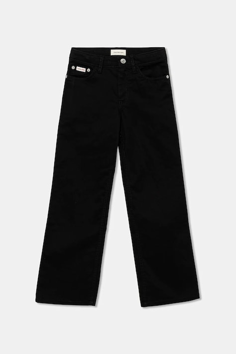 Detské nohavice Calvin Klein Jeans čierna farba, jednofarebné, IG0IG03005
