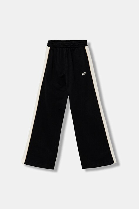 Elisabetta Franchi pantaloni de trening din bumbac culoarea negru, cu imprimeu, EFPA299.0.FF002