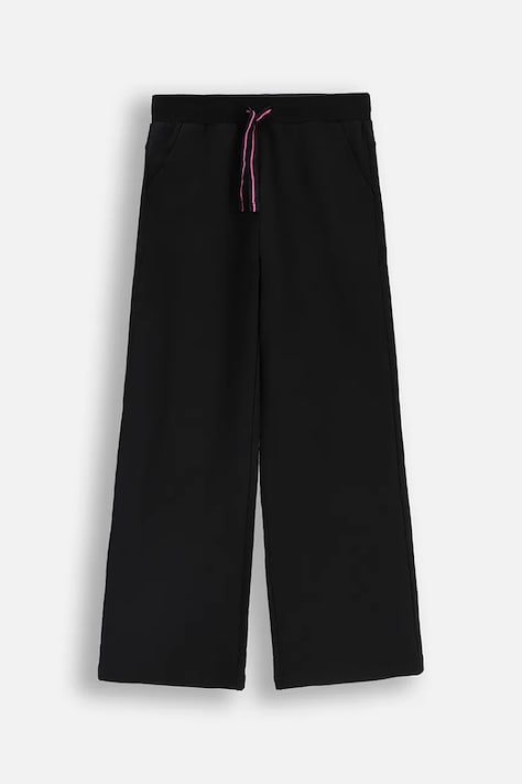 Coccodrillo pantaloni de trening pentru copii culoarea negru, uni, EVERYDAY GIRL A