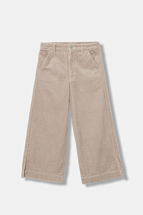 United Colors of Benetton spodnie sztruksowe dziecięce kolor brązowy gładkie 4IZWCF05A