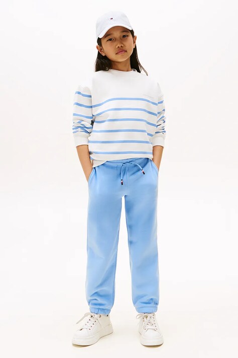 Kalhoty Tommy Hilfiger modrá barva, KS0KS00596