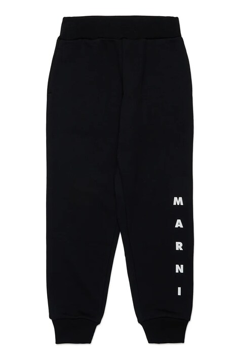 Marni spodnie dresowe dziecięce MP72U TROUSERS kolor czarny z nadrukiem M01218