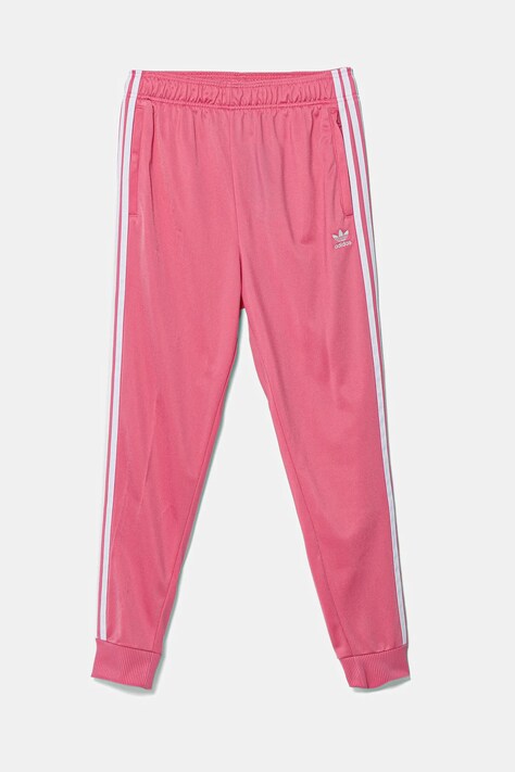 Дитячі спортивні штани adidas Originals колір рожевий з аплікацією JV8566