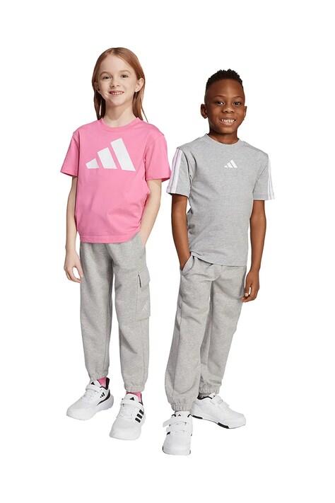 Παιδικό φούτερ adidas χρώμα: γκρι, JW0014