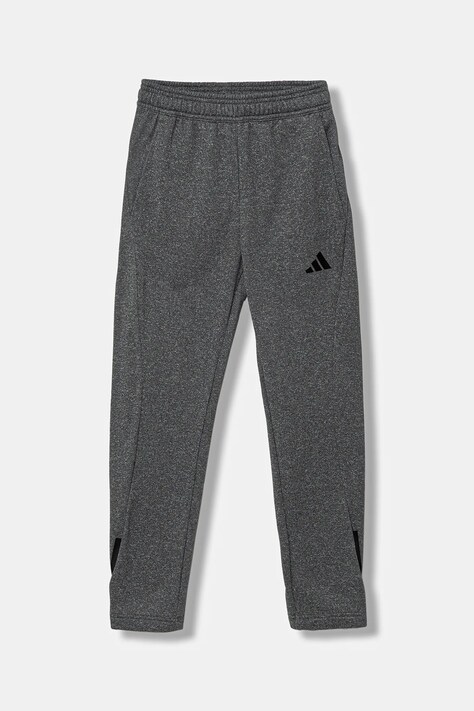 adidas spodnie dresowe dziecięce kolor szary melanżowe JW1973