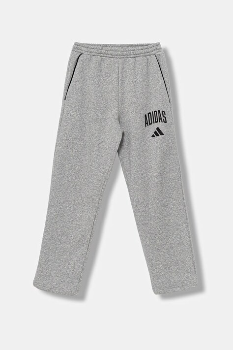 Dětské tepláky adidas šedá barva, s potiskem, JW2386