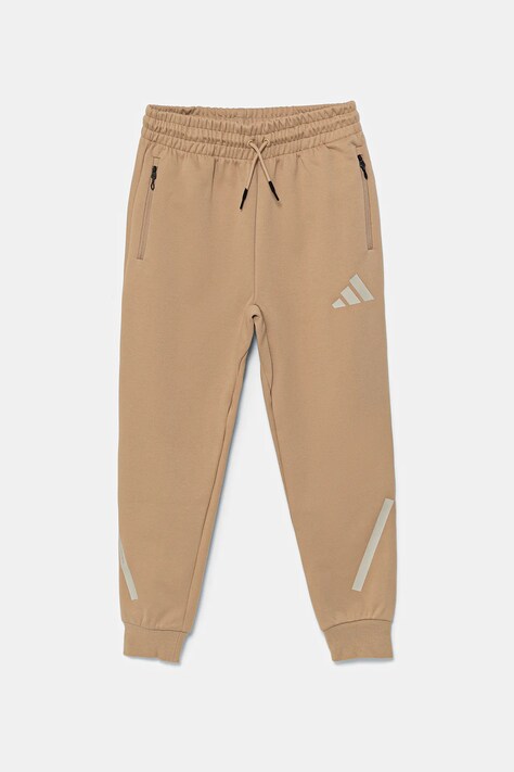 Dětské tepláky adidas hnědá barva, JW4002